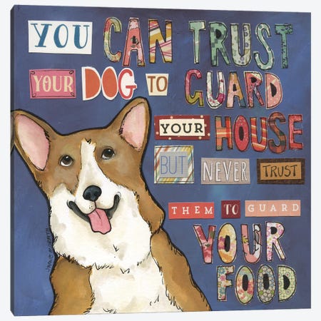 Trust Your Dog Canvas Print #MRH499} by Jamie Morath Canvas Art Print