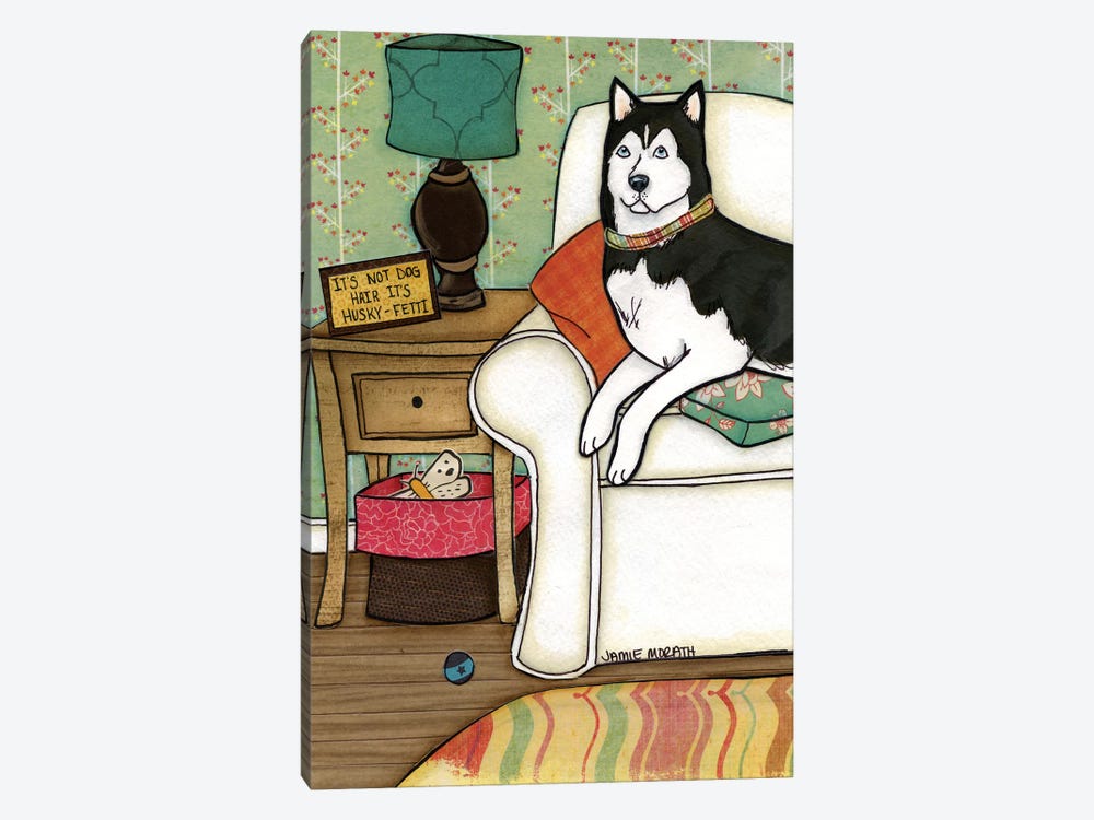 Husky-Fetti by Jamie Morath 1-piece Canvas Print