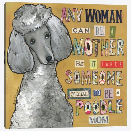 Poodle Mom Canvas Print #MRH503} by Jamie Morath Art Print