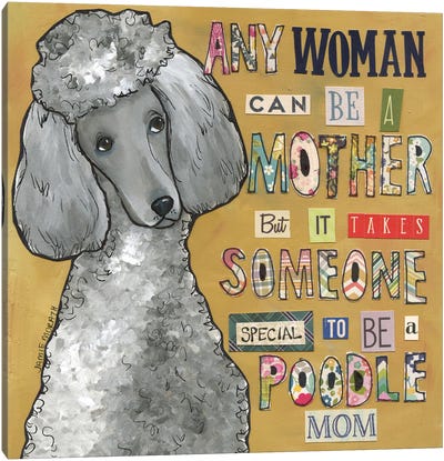 Poodle Mom Canvas Art Print - Poodle Art
