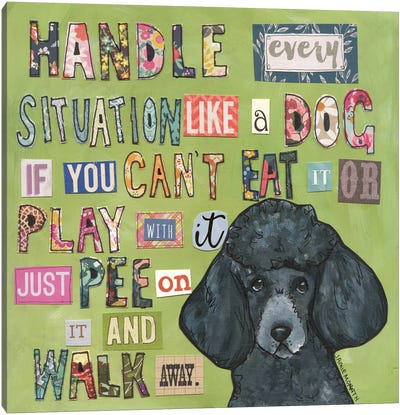 Every Situation Canvas Art Print - Poodle Art