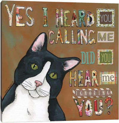 I Hear You Canvas Art Print - Snowshoe Cats