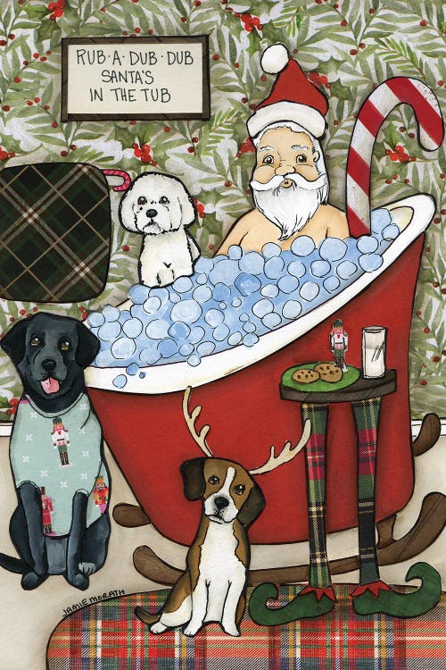 Santa's In The Tub by Jamie Morath wall art