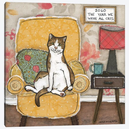 We Were All Cats Canvas Print #MRH523} by Jamie Morath Art Print