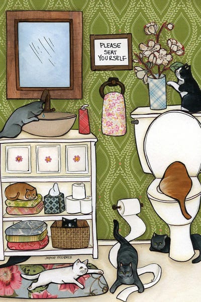 Bathroom Humor: 9 Lives by Jamie Morath