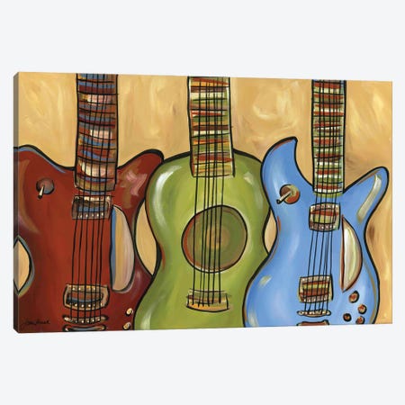 3 Guitars Canvas Print #MRH534} by Jamie Morath Canvas Art Print