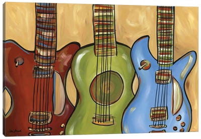 3 Guitars Canvas Art Print - Jamie Morath
