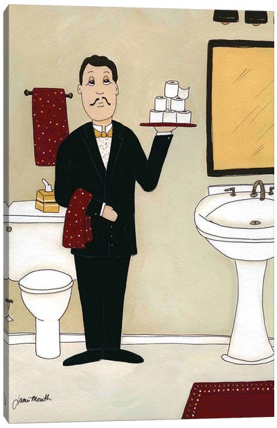 Bathroom Butler I Canvas Art Print - Jamie Morath
