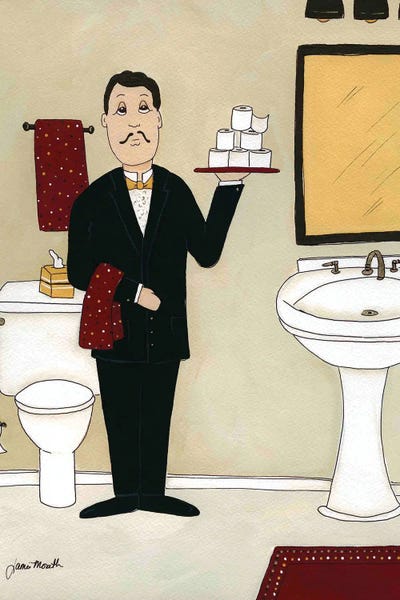 Jamie Morath: Bathroom Butler I by Jamie Morath