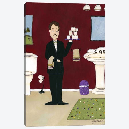 Bathroom Butler III Canvas Print #MRH541} by Jamie Morath Canvas Art Print