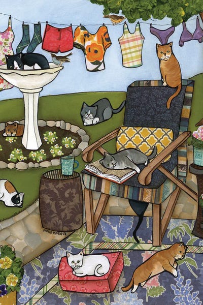 Orange Cats: Sunbathing by Jamie Morath