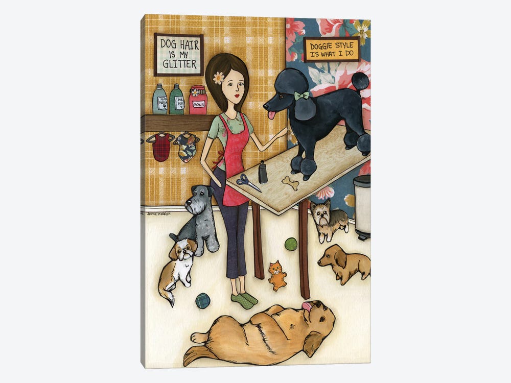 Doggie Style by Jamie Morath 1-piece Canvas Art Print