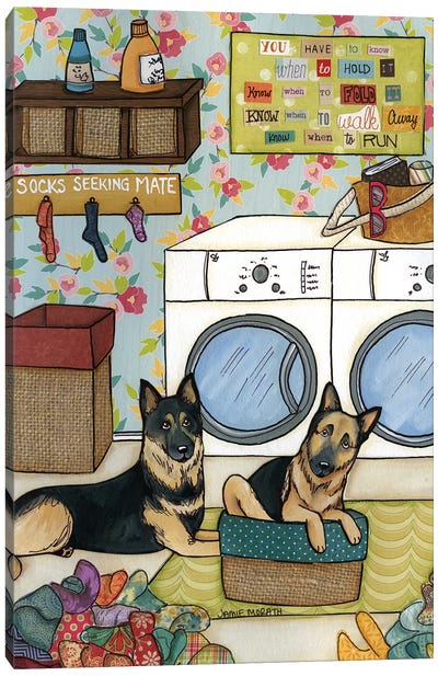 Know When To Run Canvas Art Print - Laundry Room Art
