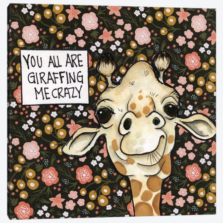Giraffing Canvas Print #MRH562} by Jamie Morath Art Print