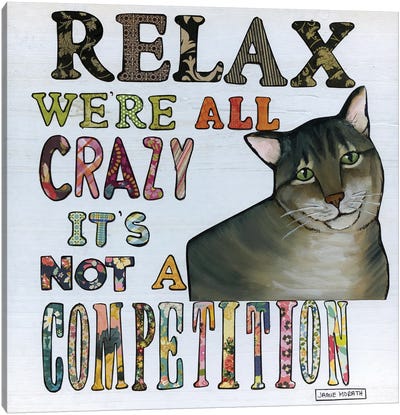 Competition Canvas Art Print - Tabby Cat Art