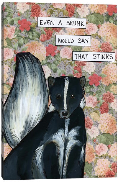 Skunk Canvas Art Print - Skunk Art