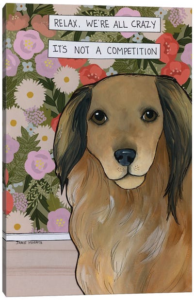 Competition Doxie Canvas Art Print - Walls That Talk