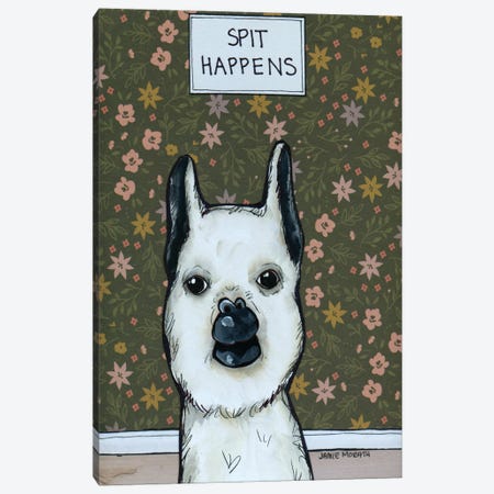 Spit Happens Canvas Print #MRH647} by Jamie Morath Art Print