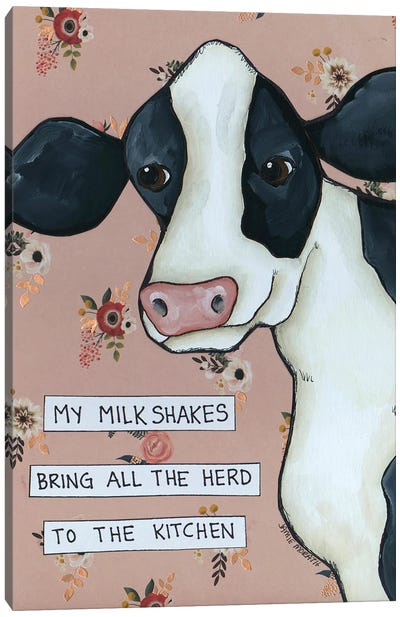 My Milkshakes II Canvas Art Print - Dairy Art