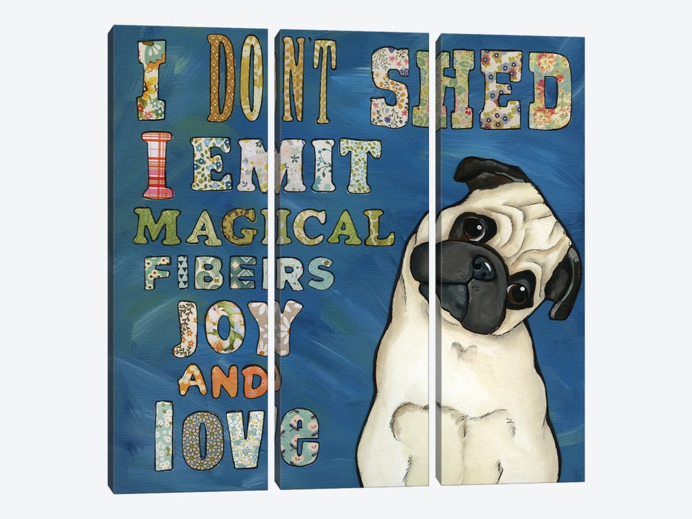 I Don't Shed by Jamie Morath 3-piece Canvas Art Print