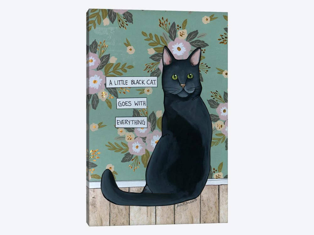 A Little Black Cat by Jamie Morath 1-piece Canvas Artwork
