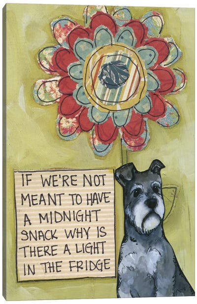 Midnight Snack Canvas Art Print - Scottish Terriers