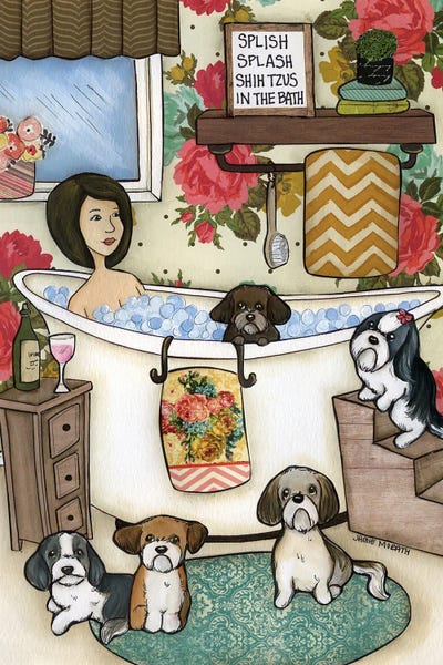 Shih Tzus: Splish Splash by Jamie Morath