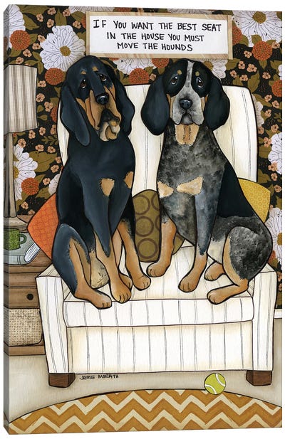Move The Hounds Canvas Art Print - Bloodhound Art