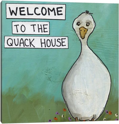 The Quack House Canvas Art Print - Duck Art