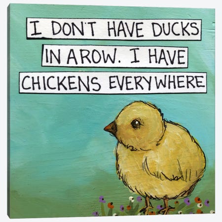 Chickens Everywhere Canvas Print #MRH728} by Jamie Morath Canvas Print