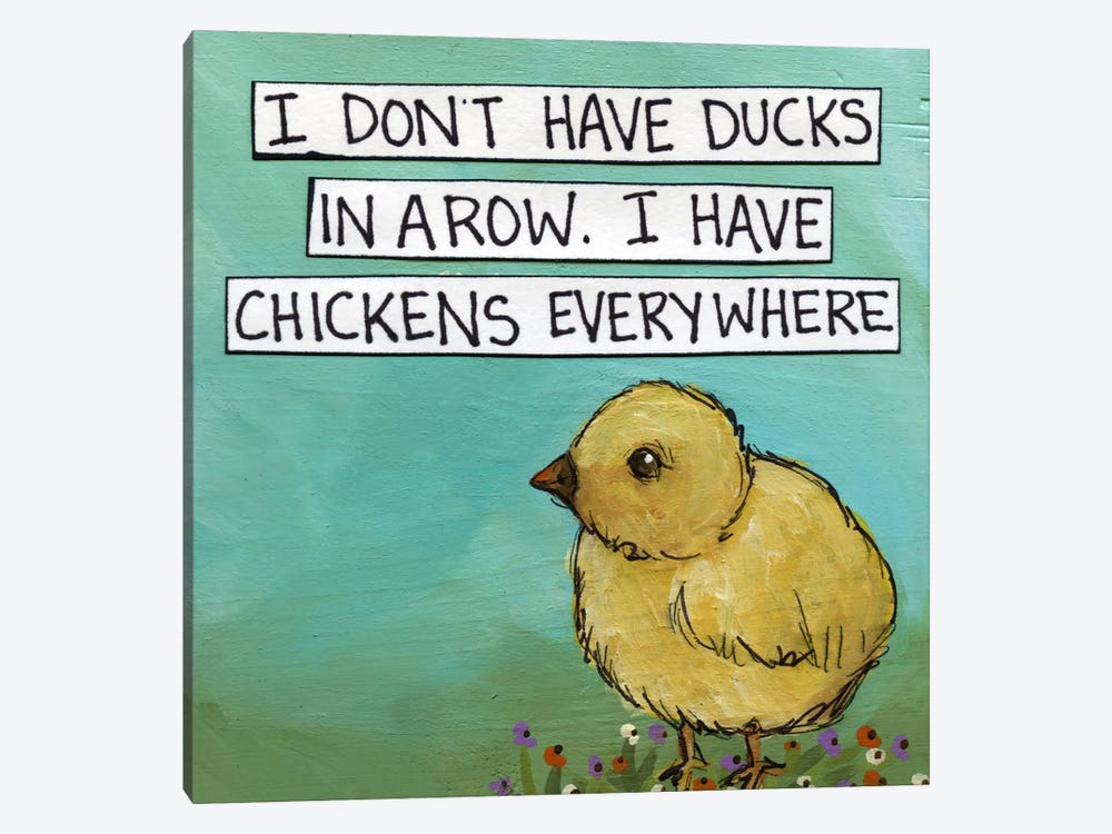Chickens Everywhere by Jamie Morath 1-piece Canvas Art Print