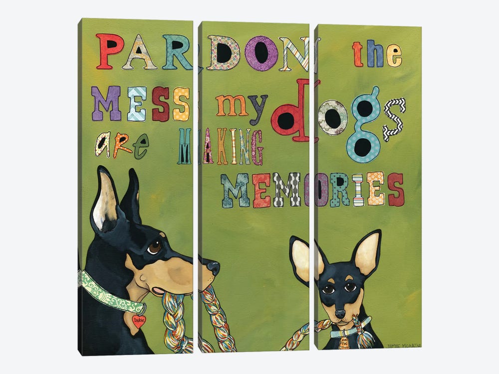 Pardon The Mess by Jamie Morath 3-piece Canvas Art