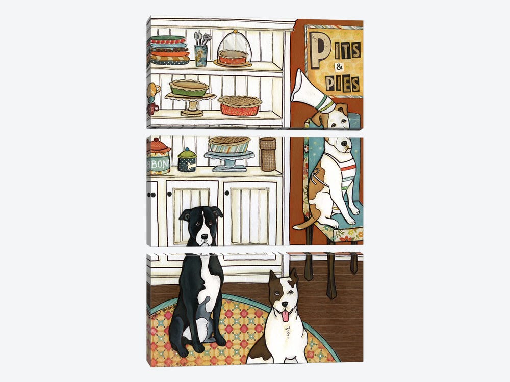 Pits And Pies by Jamie Morath 3-piece Canvas Art Print