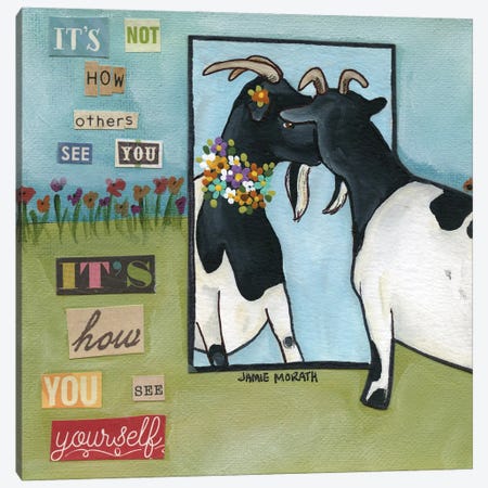 See Yourself Goat Canvas Print #MRH768} by Jamie Morath Canvas Art Print