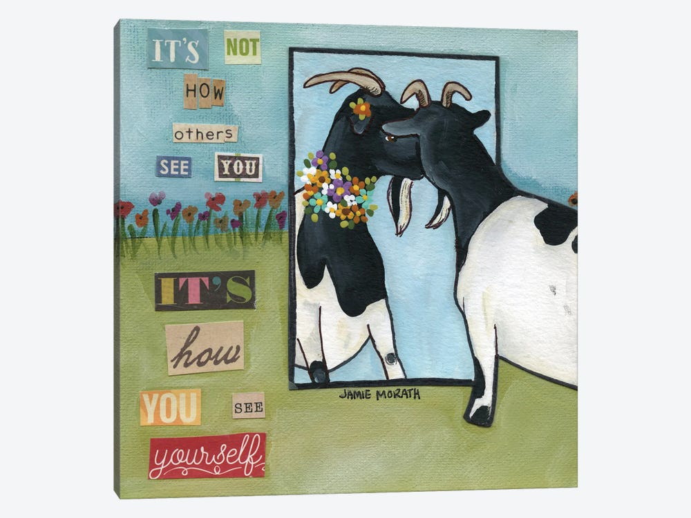 See Yourself Goat by Jamie Morath 1-piece Canvas Print
