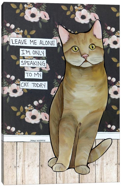 Leave Me Alone Canvas Art Print - Jamie Morath