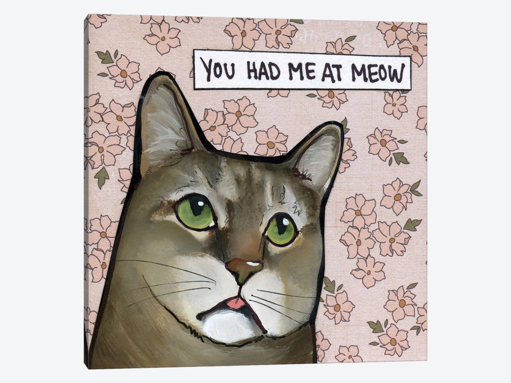 Meow Square by Jamie Morath 1-piece Canvas Art Print