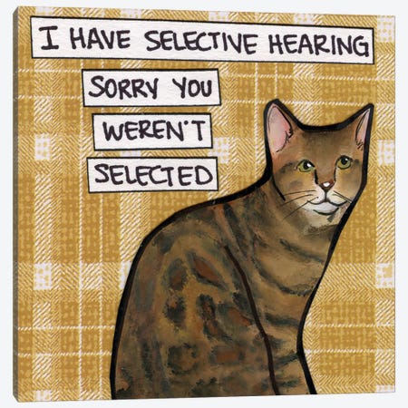 Selective Hearing II Canvas Print #MRH802} by Jamie Morath Canvas Artwork