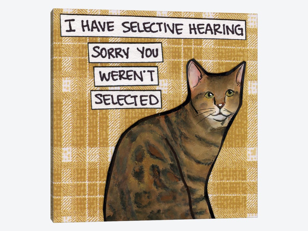 Selective Hearing II by Jamie Morath 1-piece Canvas Art Print