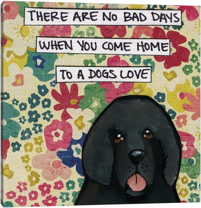A Dog's Love Canvas Art Print - Office Humor
