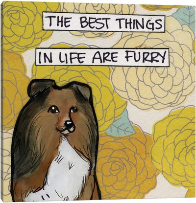 Furry Canvas Art Print - Office Humor