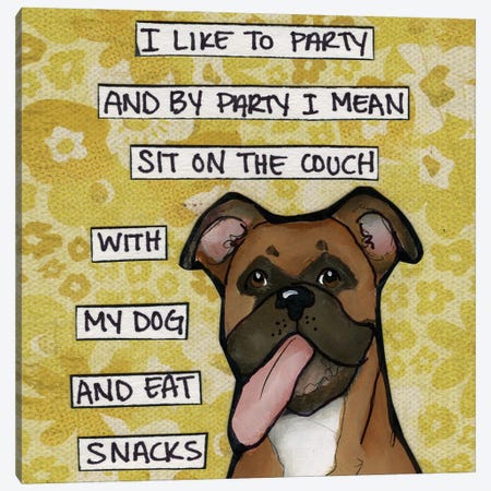 I Like To Party Canvas Print #MRH815} by Jamie Morath Canvas Wall Art