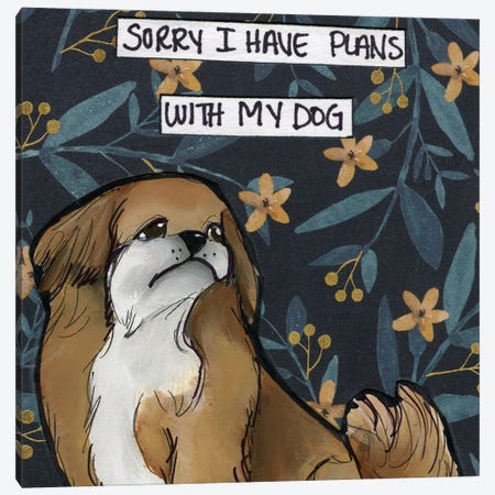 Plans With My Dog Canvas Print #MRH821} by Jamie Morath Canvas Art
