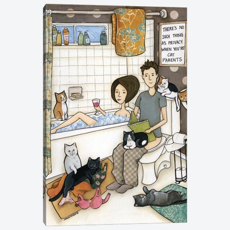 Cat Parents Canvas Print #MRH826} by Jamie Morath Canvas Print