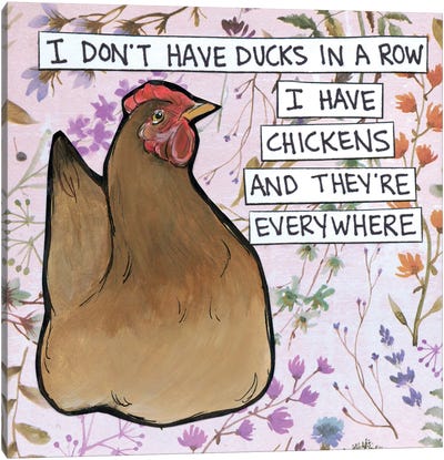 Chickens Everywhere II Canvas Art Print - Jamie Morath