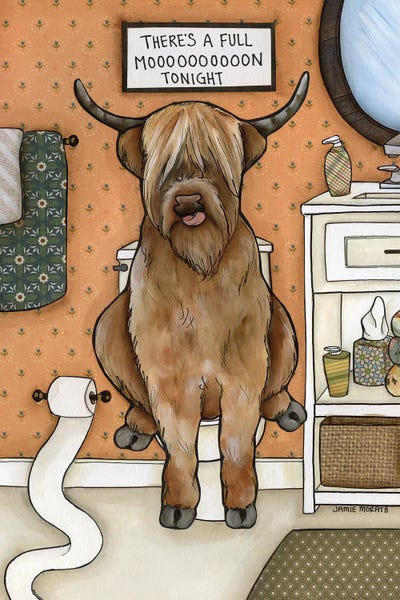 Jamie Morath: Mooooon Highland Cow by Jamie Morath