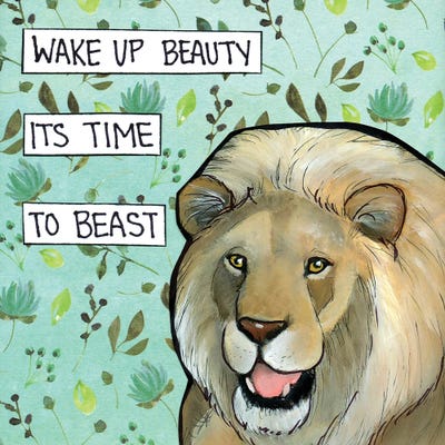 Time To Beast by Jamie Morath wood print