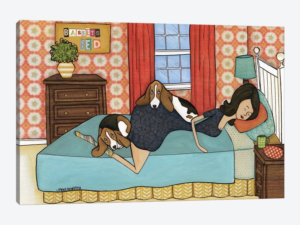 Basset's Bed by Jamie Morath 1-piece Canvas Wall Art