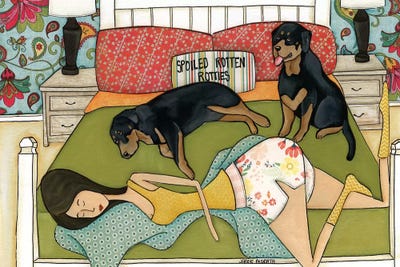 Spoiled Rotten Rottie by Jamie Morath framed wall art