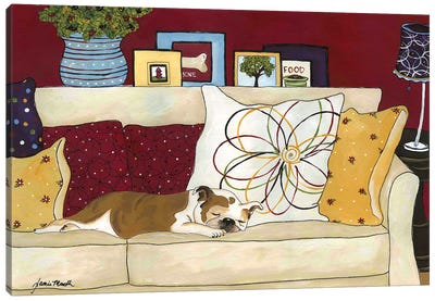 Sweet Dreams Canvas Art Print - Bulldog Art